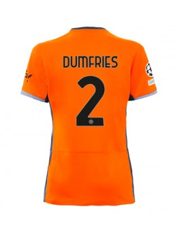 Inter Milan Denzel Dumfries #2 Ausweichtrikot für Frauen 2023-24 Kurzarm